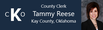 County Clerk, Tammy Reese, Kay County Oklahoma