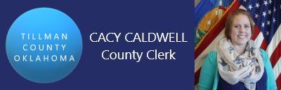 Tillman County Oklahoma, Cacy Caldwell, County Clerk