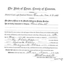 Cameron District Courts - Book: CASE FILES Volume: 1275 Page: 1