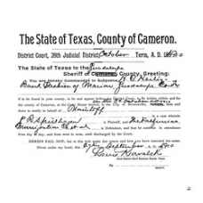 Cameron District Courts - Book: CASE FILES Volume: 2148 Page: 2