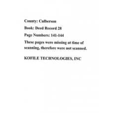 Culberson - Book: Deed Record Volume: 28 Page: 141-144