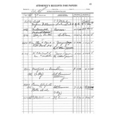 Fort Bend District Clerk - Book: Attorneys Receipts for Papers Volume: 1937-1959 Page: 45
